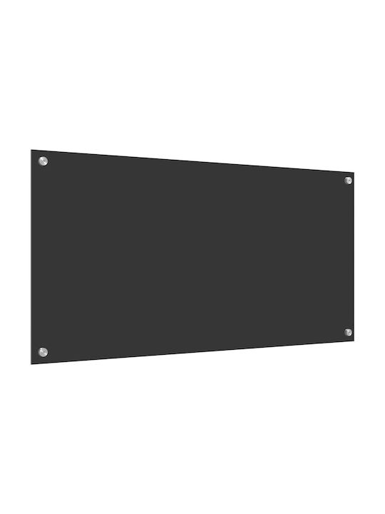 vidaXL Rectangular Back Made of Dark Gray Glass 100x50x0.6cm 42001248