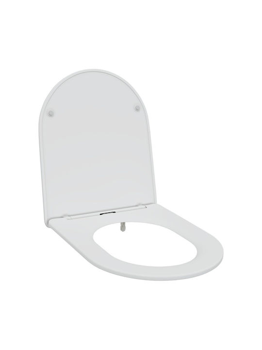 vidaXL Plastic Soft Close Toilet Seat White 36cm 42002369