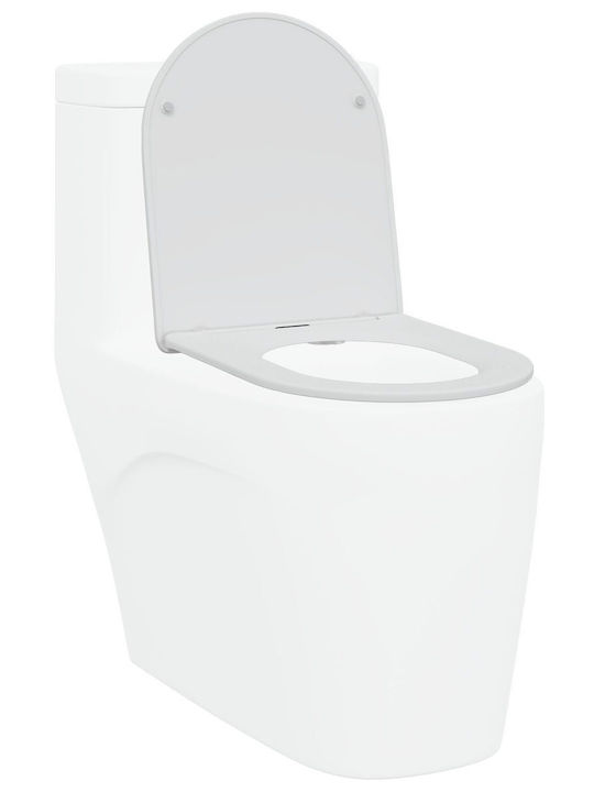 vidaXL Plastic Soft Close Toilet Seat White 36cm 42002369