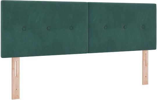 vidaXL Stoff Kopfstütze für Betten Dunkelgrün 80x40cm