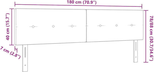 vidaXL Fabric Bed Headboard Pink 90x40cm