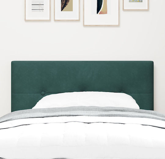 vidaXL Fabric Bed Headboard Dark Green 90x88cm