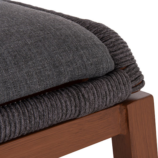 Табуретка Бар За външна употреба Howard с възглавница Brown, Dark Grey 1бр 47.5x55x94.5см