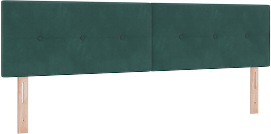 vidaXL Fabric Bed Headboard Dark Green 90x40cm
