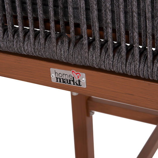 Табуретка Бар За външна употреба Howard с възглавница Brown, Dark Grey 1бр 47.5x55x94.5см