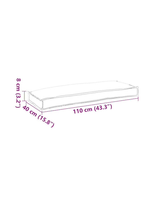 vidaXL Gartenstuhlkissen Beige 110x40cm