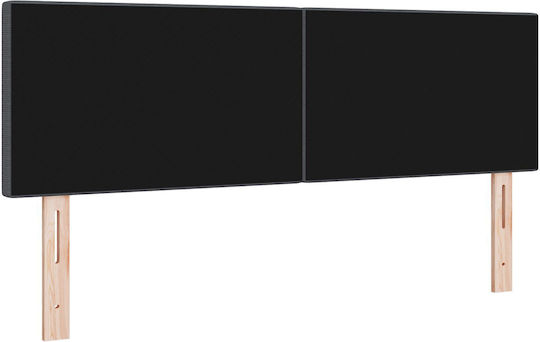 vidaXL Fabric Bed Headboard Dark Grey 160x88cm