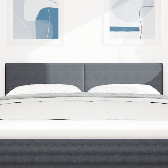vidaXL Fabric Bed Headboard Dark Grey 160x88cm
