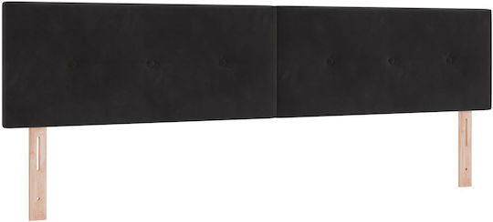 vidaXL Stoff Kopfstütze für Betten Schwarz 100x88cm