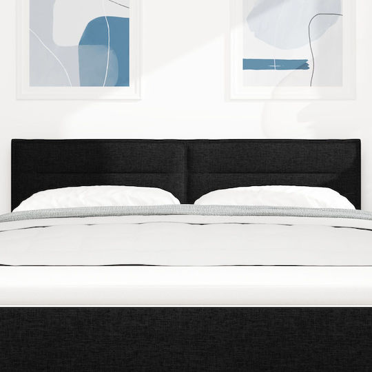 vidaXL Fabric Bed Headboard Black 80x40cm