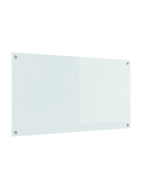 vidaXL Rectangular Kitchen Countertop Made of Glass in White Color 110x60x0.6cm 42001288