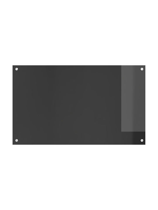 vidaXL Rectangular Back Made of Dark Gray Glass 100x60x0.6cm 42001249