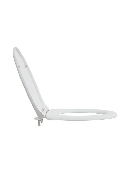 vidaXL Plastic Soft Close Toilet Seat White 37cm 42002349
