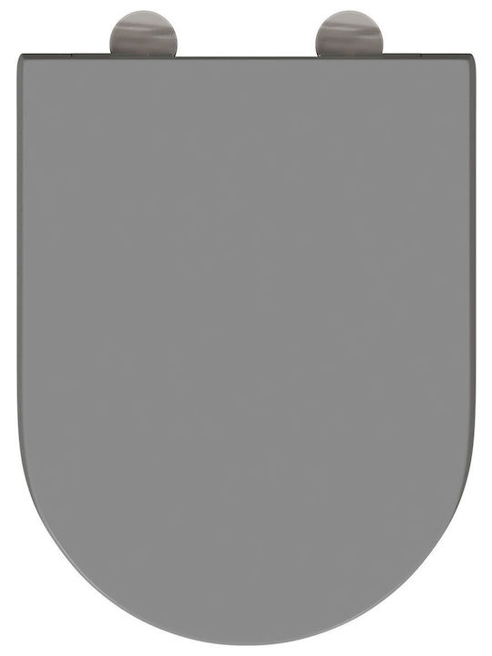 vidaXL Plastic Soft Close Toilet Seat Gray 36cm