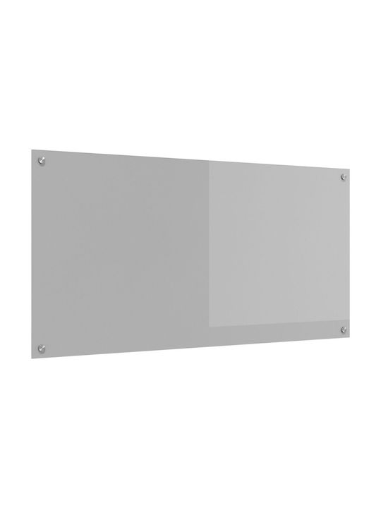vidaXL Rectangular Glass Back in Light Gray 120x60x0.6cm 42001309