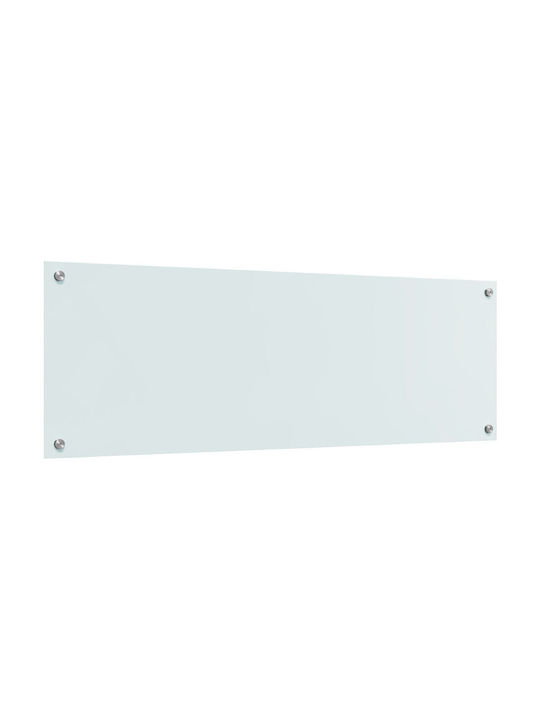 vidaXL Rectangular Kitchen Back made of Glass WHITE 120x40x0.6cm 42001289 1pcs