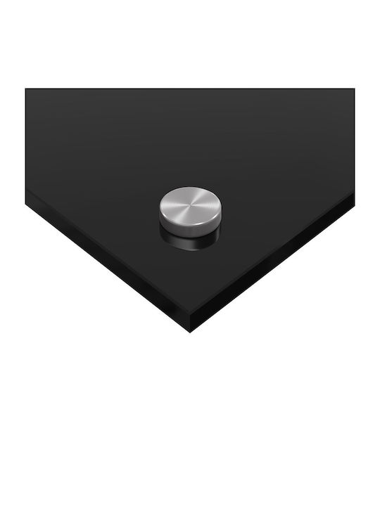 vidaXL Spătar Rectangular din Sticlă Negru Carbon 110x60x0.6cm 42001300