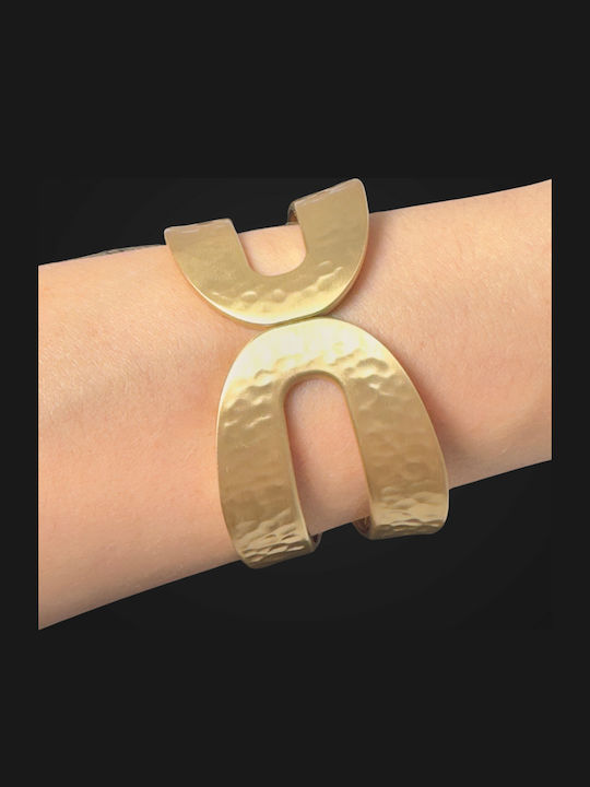 Met Women's Bracelet Handcuffs Gold Plated 6.2cm