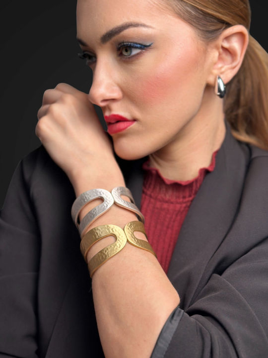 Met Women's Bracelet Handcuffs 6.2cm 0105 Silver