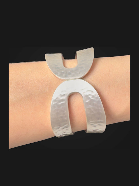 Met Women's Bracelet Handcuffs 6.2cm 0105 Silver