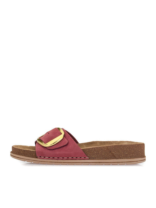 Sandale Casual Damă Anatomici Din Piele Burgundy