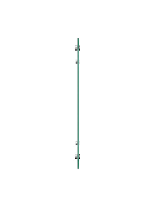 vidaXL Rectangular Glass Back Open Gray 80x50x0.6cm 42001230