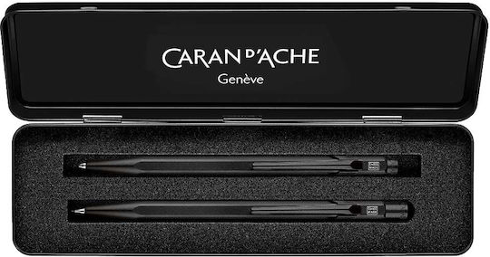 Caran D'ache Μηχανικό Μολύβι Μεταλλικό 2τμχ Μαύρο