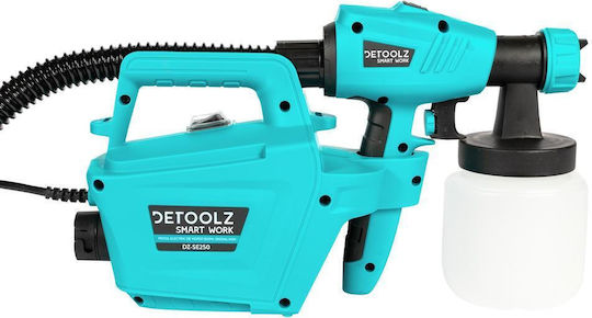 Pistol de vopsit electric Detoolz Dz-se250 800 W 1000 ml/min Vâscozitate maximă 120 DIN Albastru