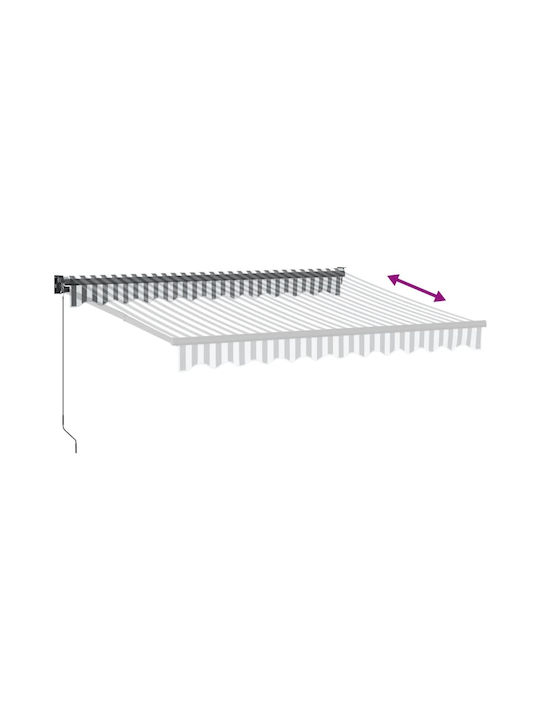 vidaXL Τέντα Βεράντας με Led Γκρι 3x2.5m