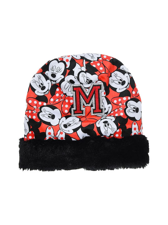 Minnie Детски Шапки Комплект с Ръкавици Червен