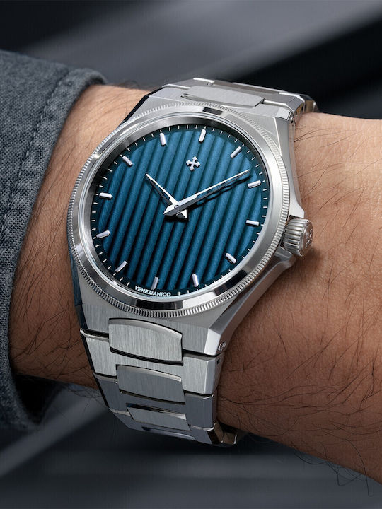 Venezianico Herrenuhr Automatisch mit Silber Metallarmband