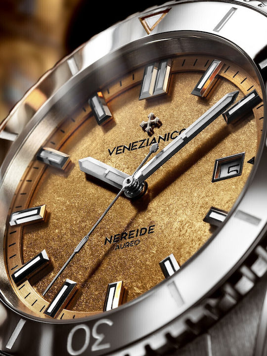 Venezianico Herrenuhr Automatisch mit Silber Metallarmband