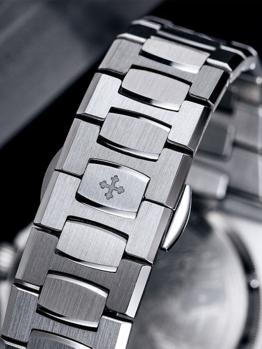 Venezianico Herrenuhr Automatisch mit Silber Metallarmband