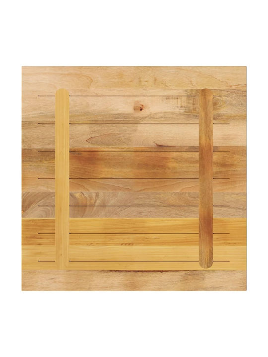 vidaXL Square Table Surface made of Solid Wood Natural 80x80x3.8cm 371415 1pcs