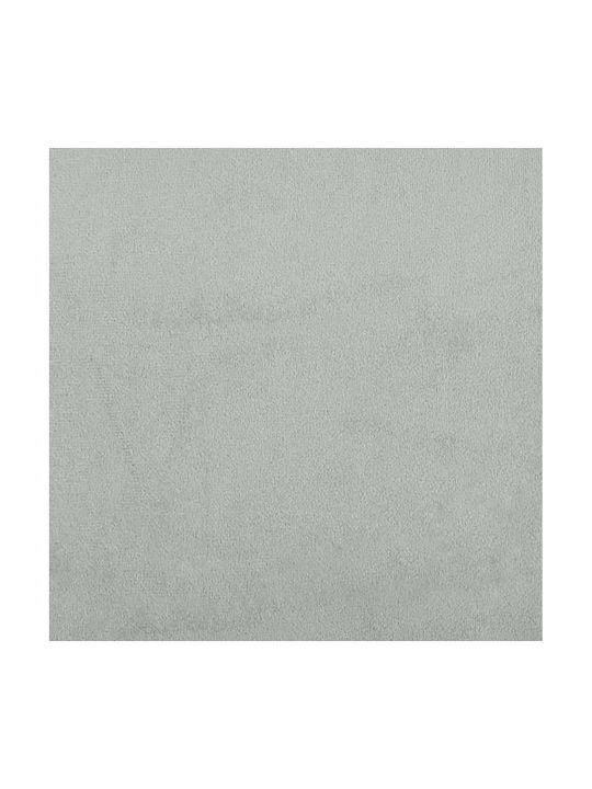 Velvet Upholstered Footstool Light Gray 77x55x31cm