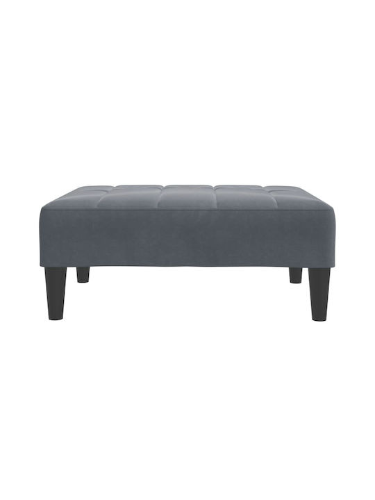 Velvet Upholstered Footstool Dark Gray 77x55x31 cm