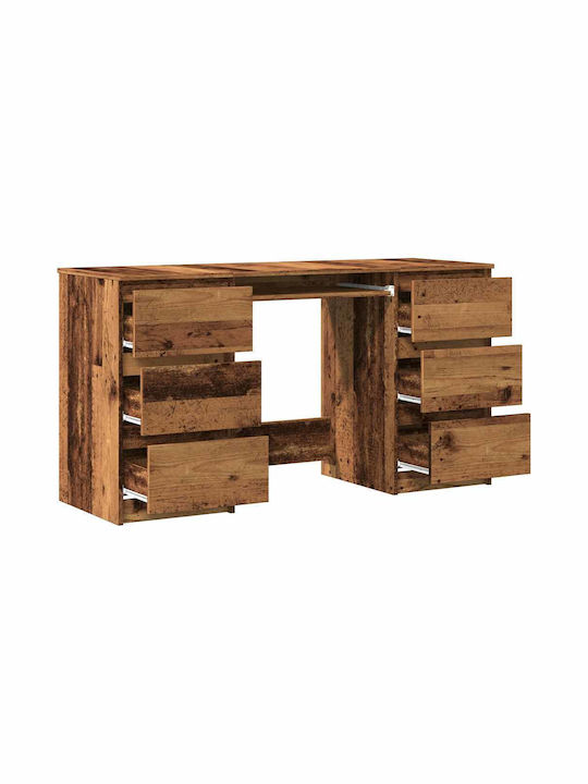 Γραφείο Ξύλινο Καφέ 140x50x77εκ.