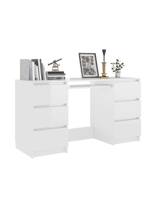 Birou Lemnos Alb 140x50x77cm