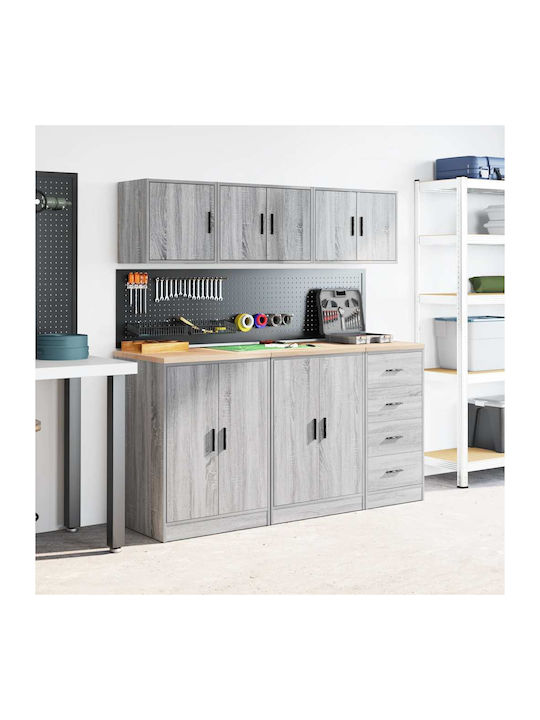 Wand Wohnzimmer Schrank aus Spanplatte Grau 60x30x41cm