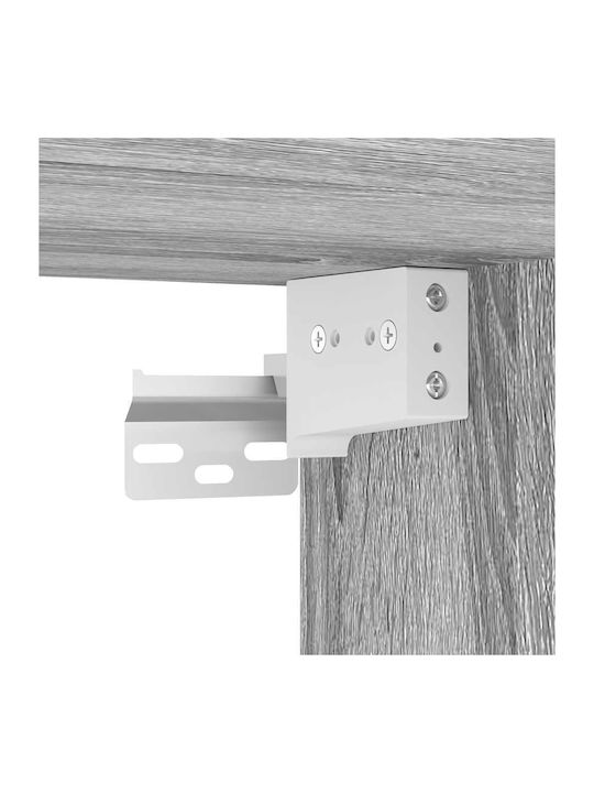 Wand Wohnzimmer Schrank aus Spanplatte Grau 60x30x41cm