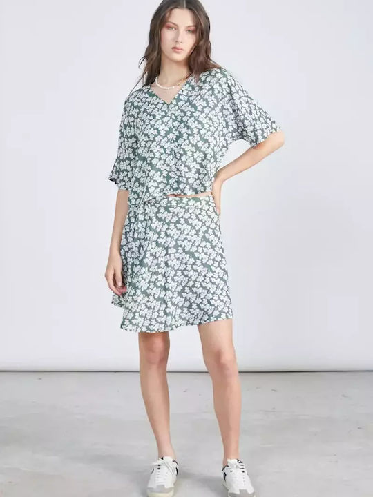Mini Φούστα Floral Green