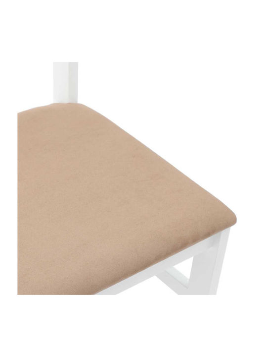 Dining Room Wooden Chair White 40.5x49x84.5cm 2pcs