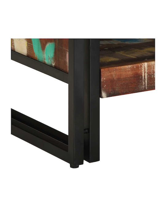 Rectangular Side Table made of Solid Wood Multicolour 70x50x38 cm