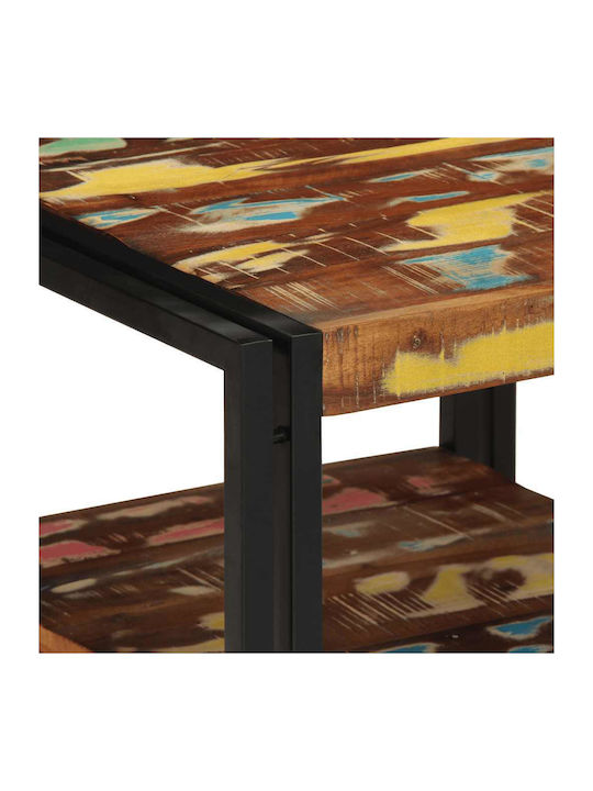 Square Side Table Made of Solid Wood Multicolour M50xL50xH38cm