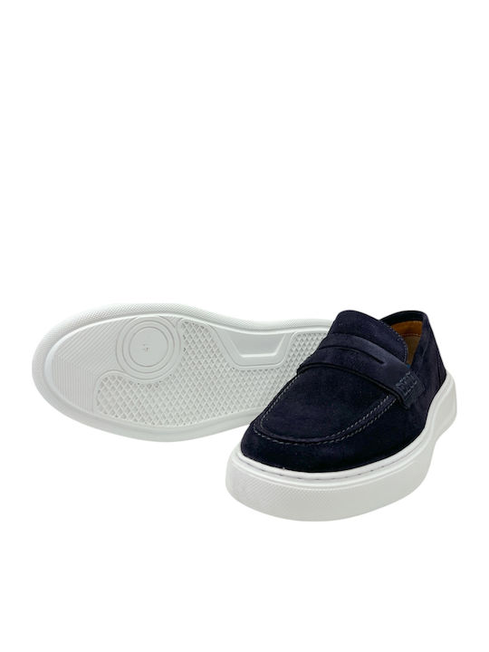 Suede Ανδρικά Loafers σε Μπλε Χρώμα
