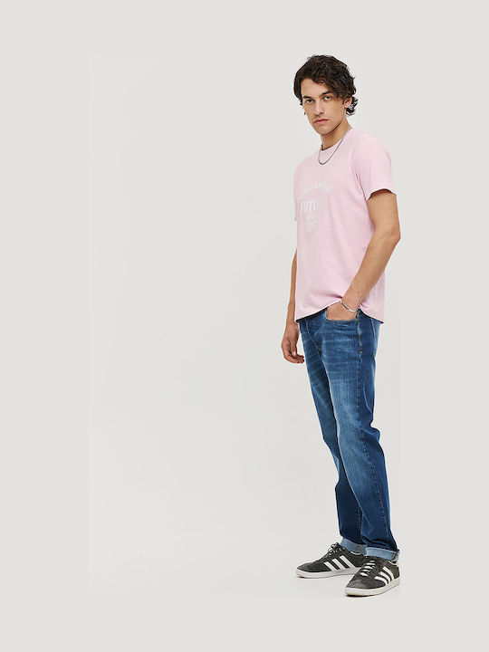Herren Jeanshosen Elastisch Regular Gerade Blau