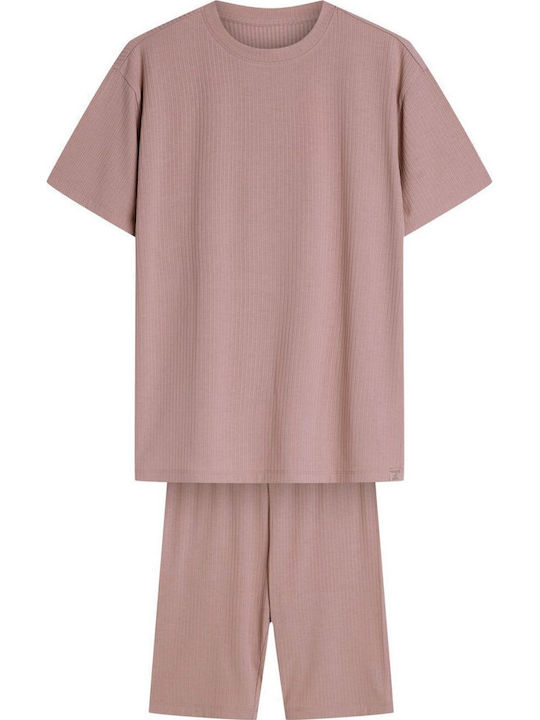 Henderson Sommer Damen Pyjama-Set Rosa