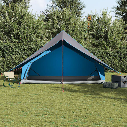 vidaXL Καλοκαιρινή Σκηνή Camping Μπλε για 7 Άτομα 315x286x200εκ.