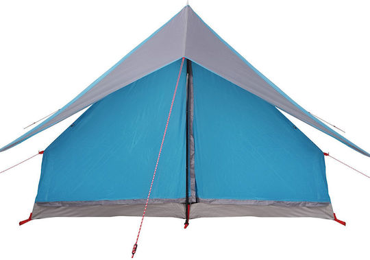 vidaXL Καλοκαιρινή Σκηνή Camping Μπλε για 7 Άτομα 315x286x200εκ.