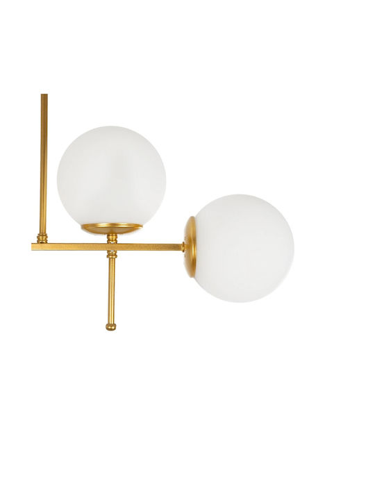 GloboStar Globus Pendant Ceiling Light Gold for 4 Bulbs E27 70x30x65cm